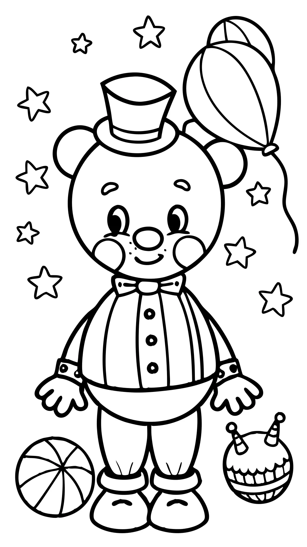 circus baby coloring page